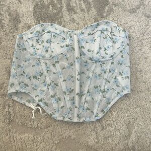 Blue flower corset